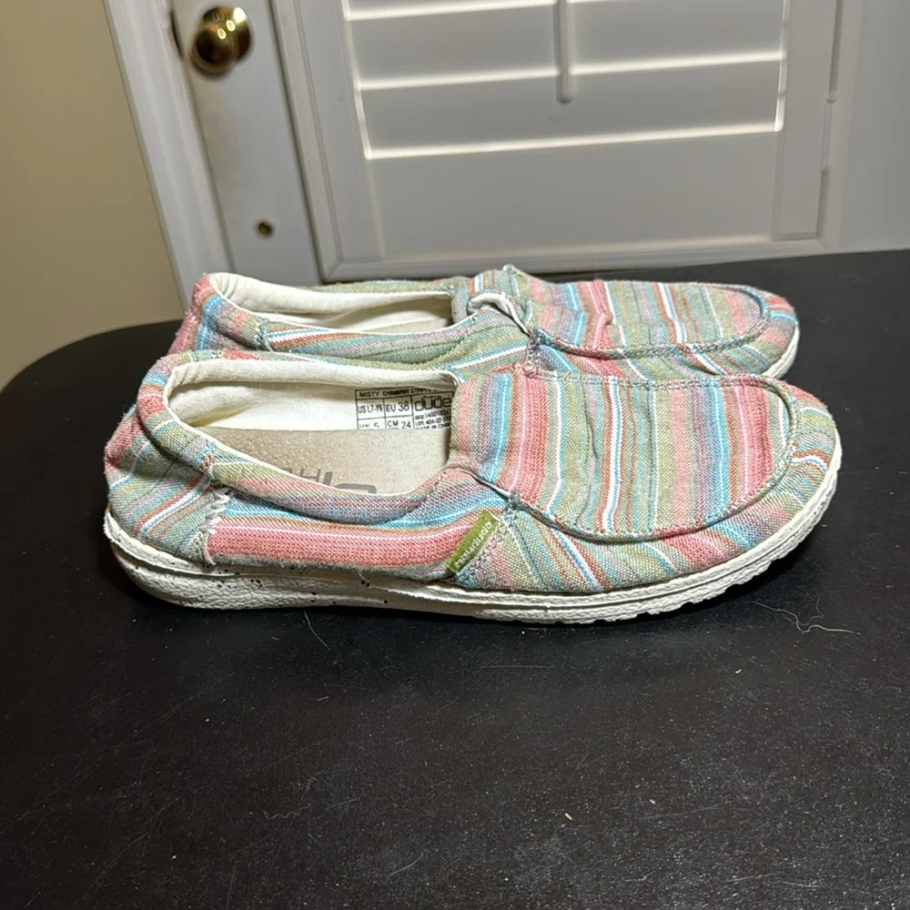 Hey dude Misty Chambray stripes grass L7-Y6 slipon loafer sneakers